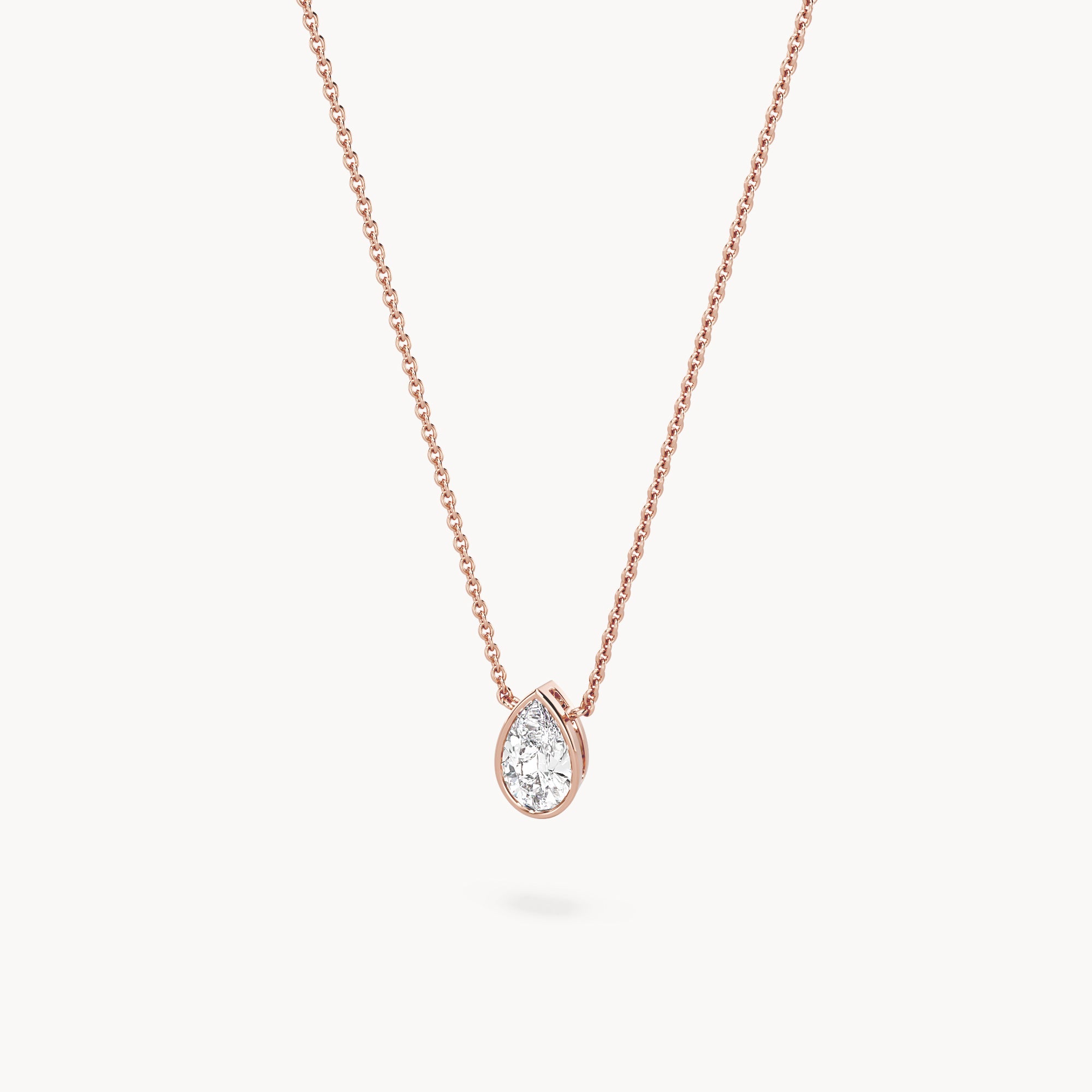 Bezel Halskette Tropfen