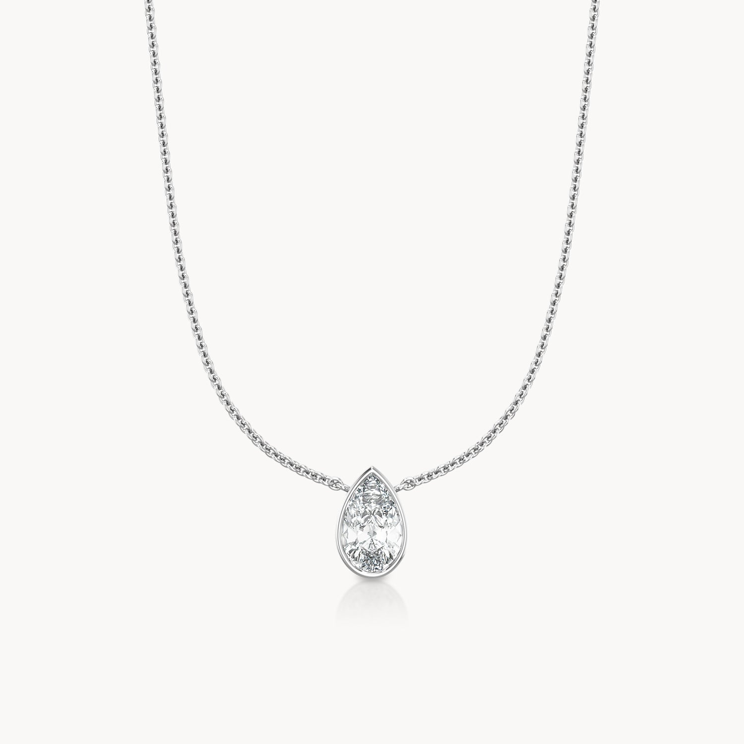 Bezel Halskette Tropfen