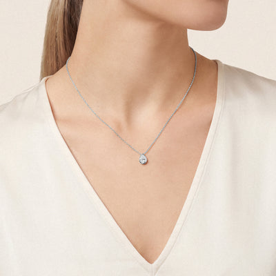 Bezel Halskette Tropfen