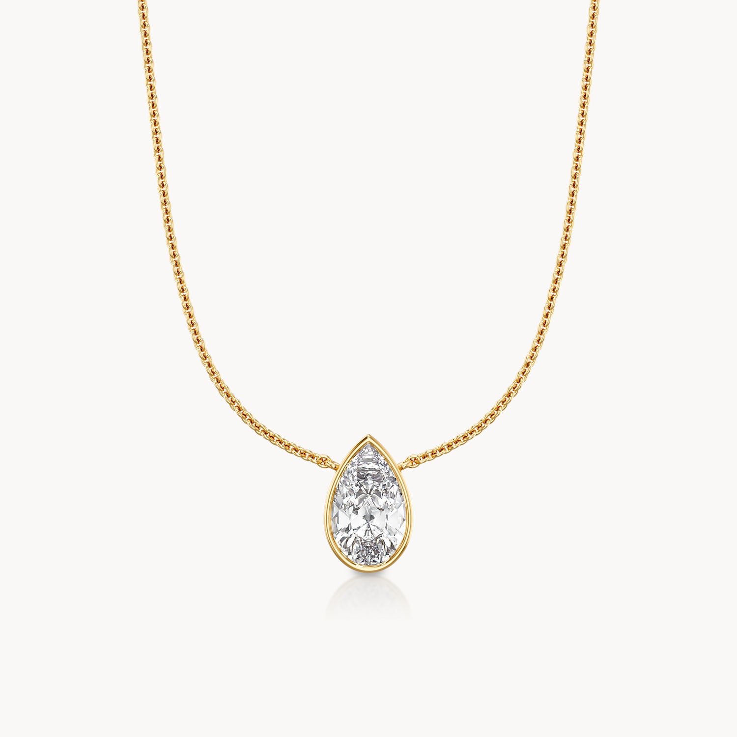 Bezel Halskette Tropfen