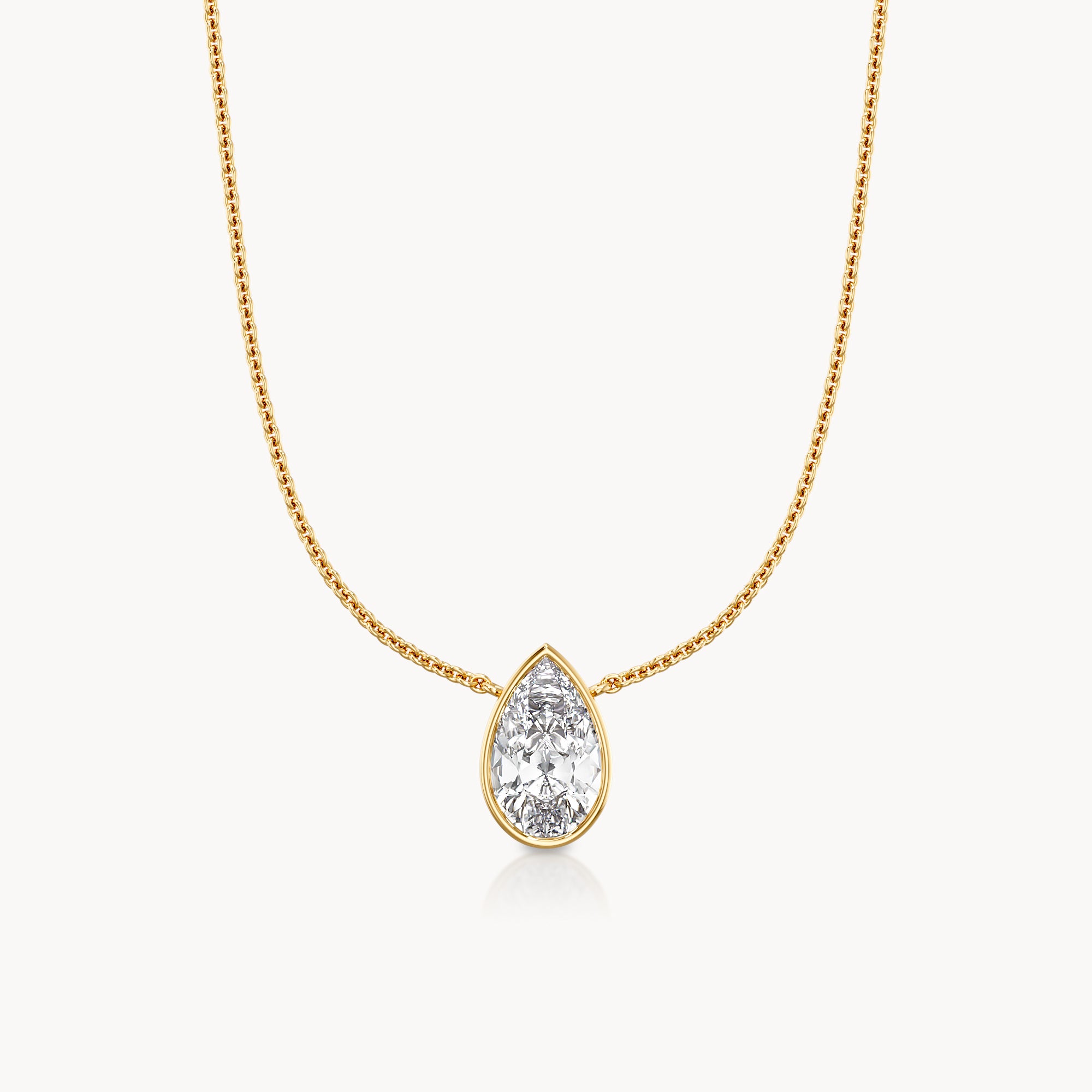 Bezel Halskette Tropfen