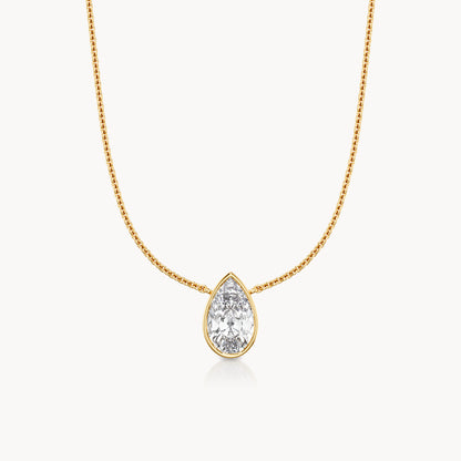 Bezel Halskette Tropfen
