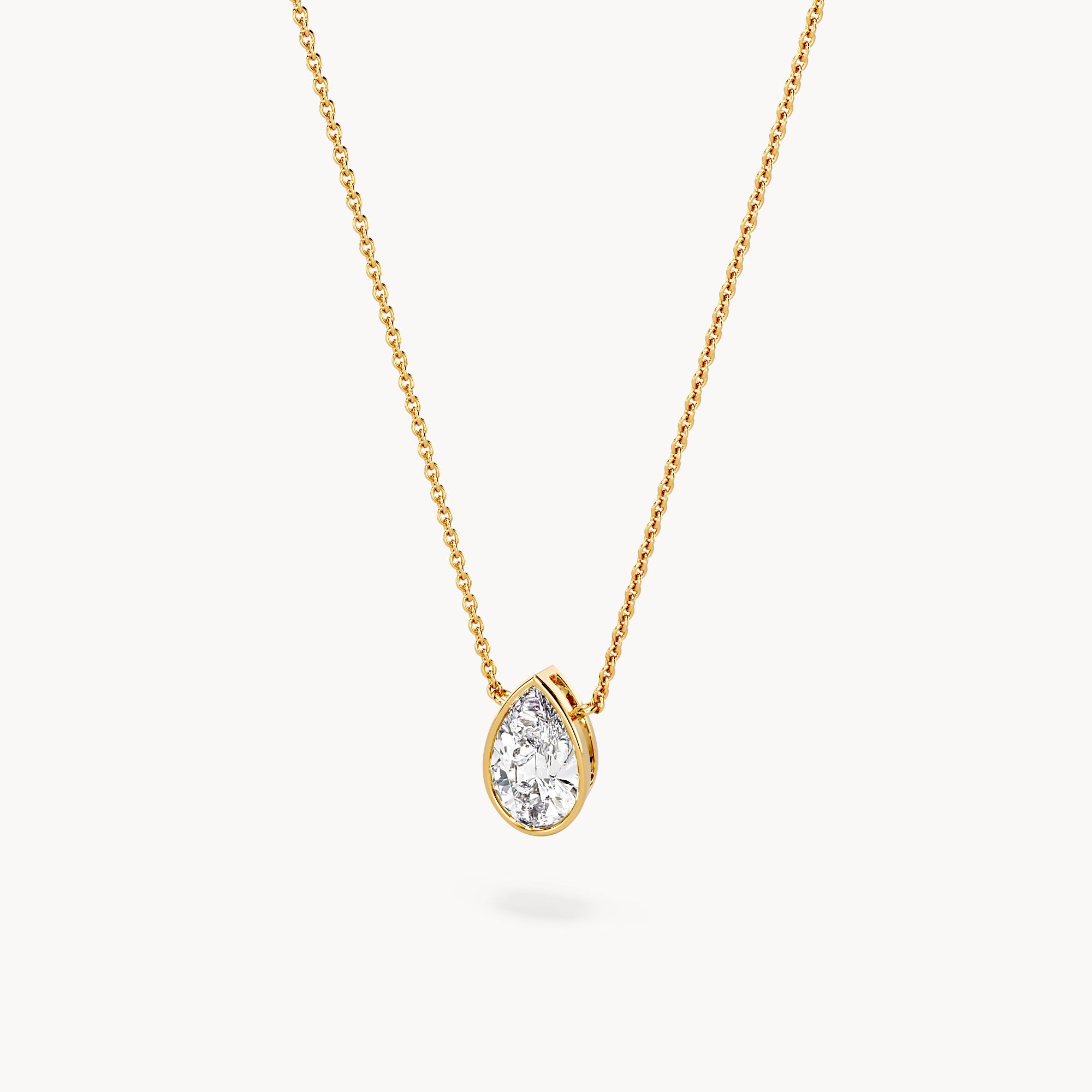 Bezel Halskette Tropfen