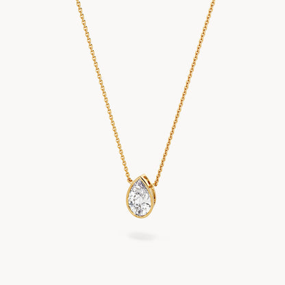 Bezel Halskette Tropfen