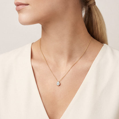 Bezel Halskette Tropfen