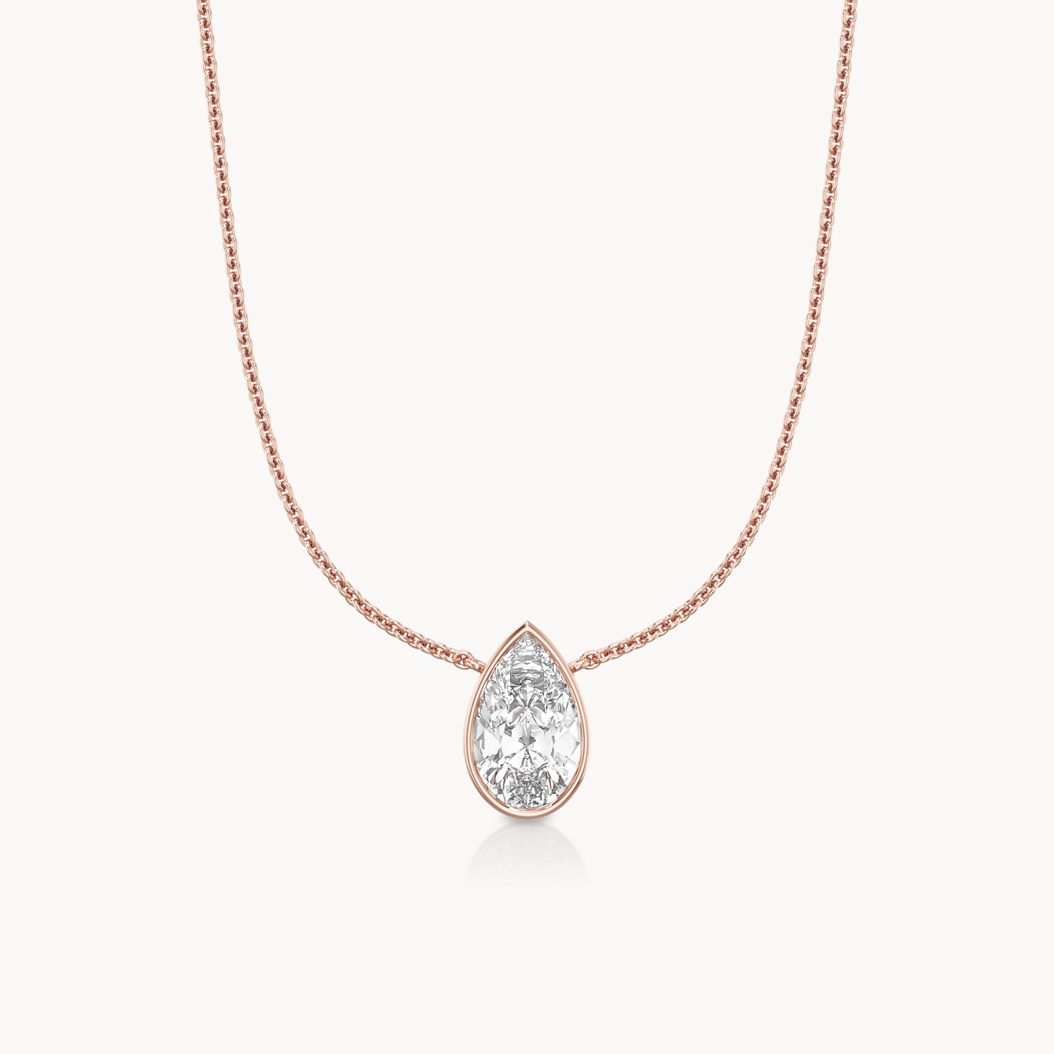 Bezel Halskette Tropfen