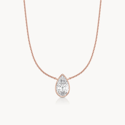 Bezel Halskette Tropfen