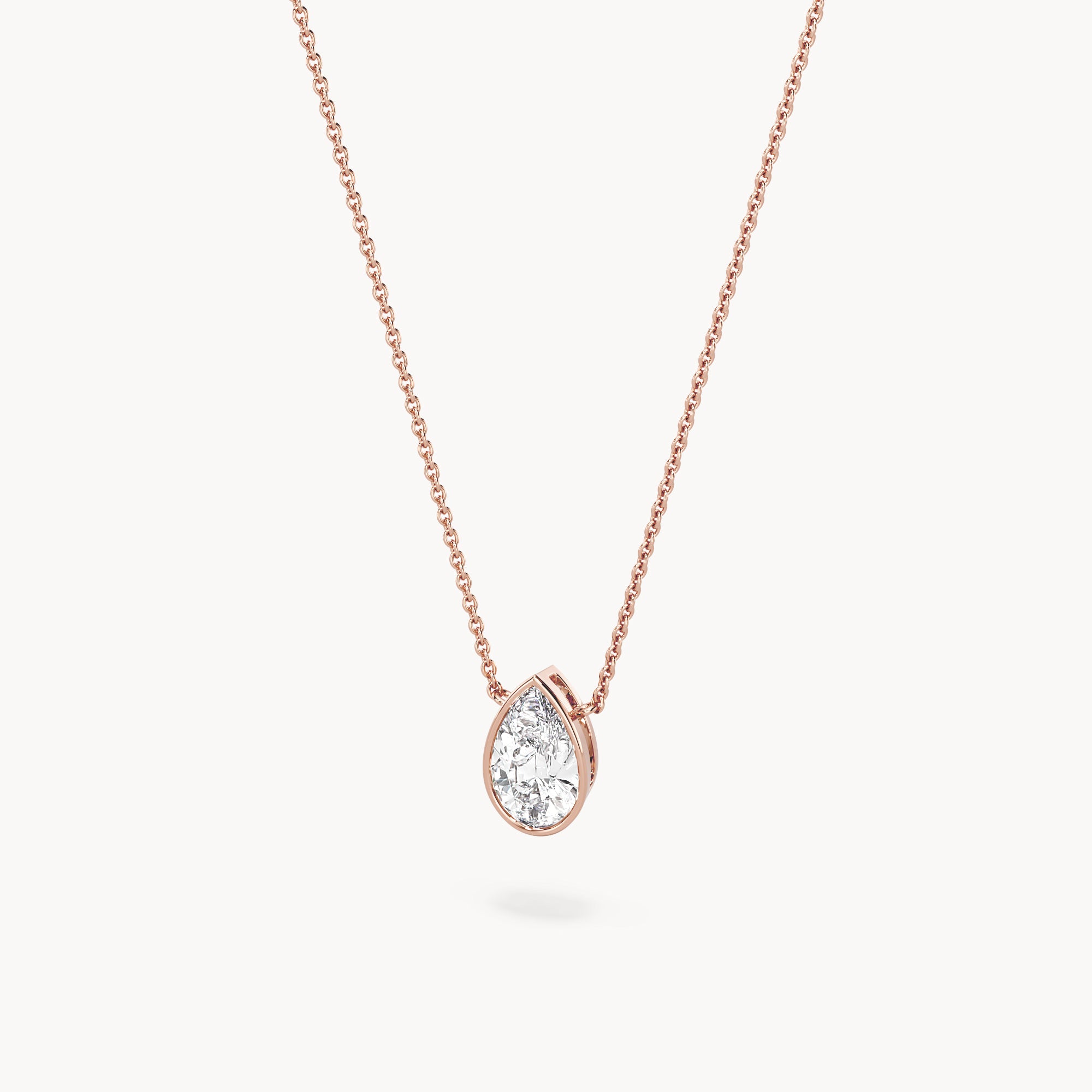Bezel Halskette Tropfen