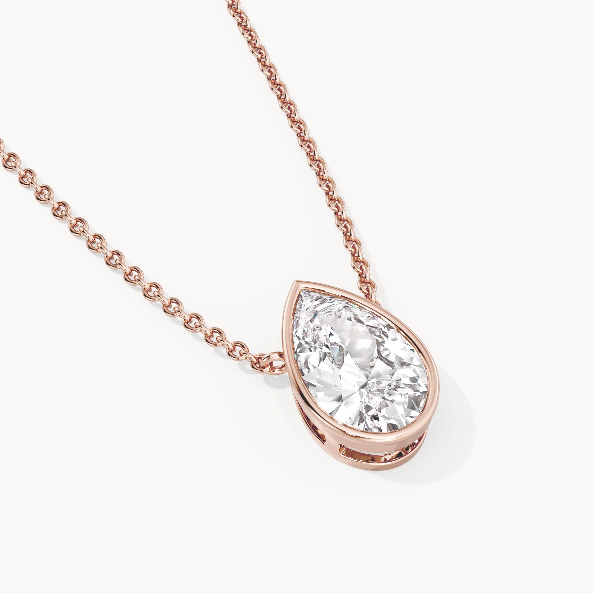 Bezel Halskette Tropfen