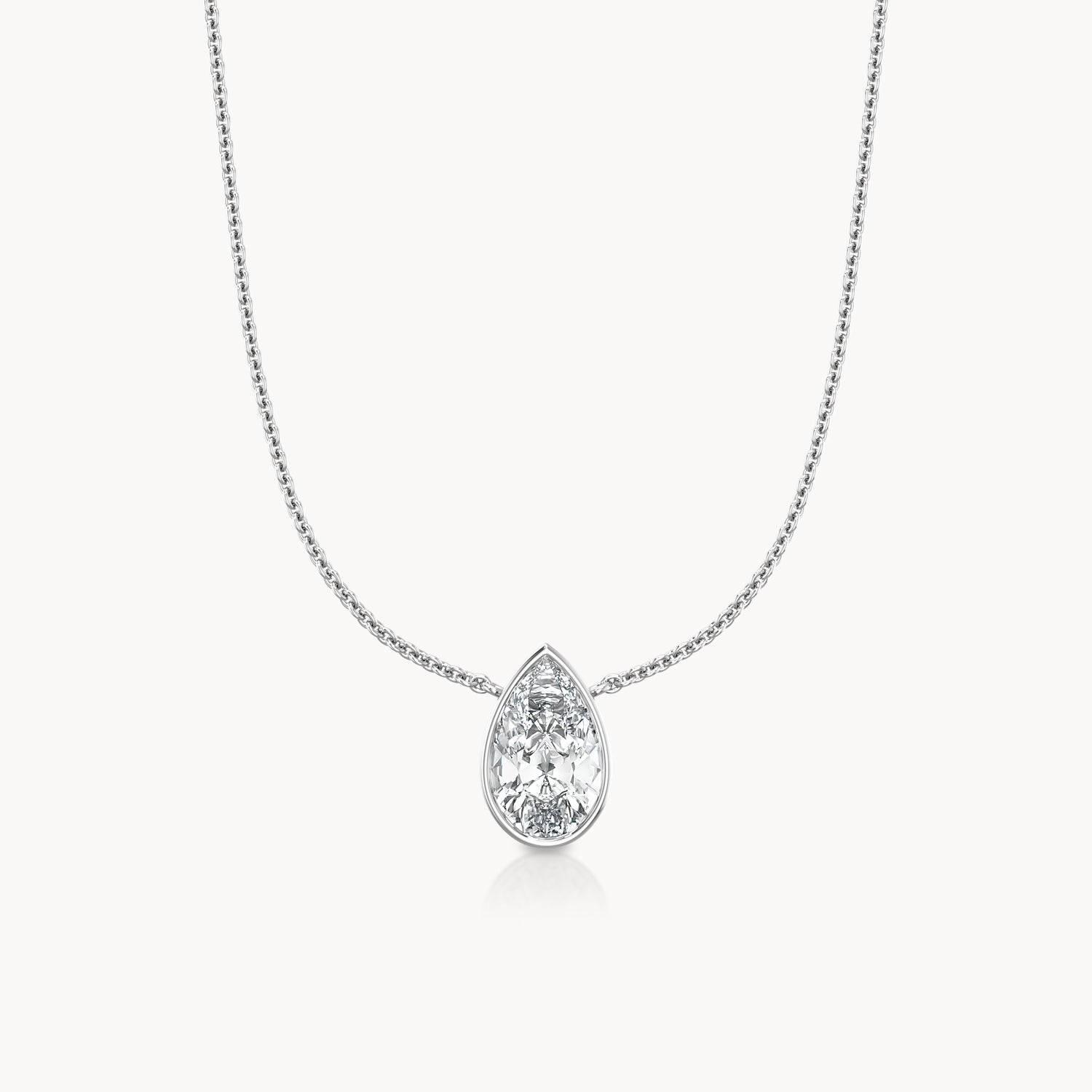 Bezel Halskette Tropfen