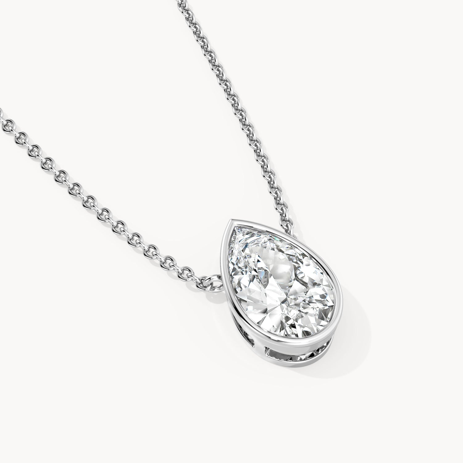 Bezel Halskette Tropfen