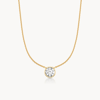 Bezel Halskette Rund