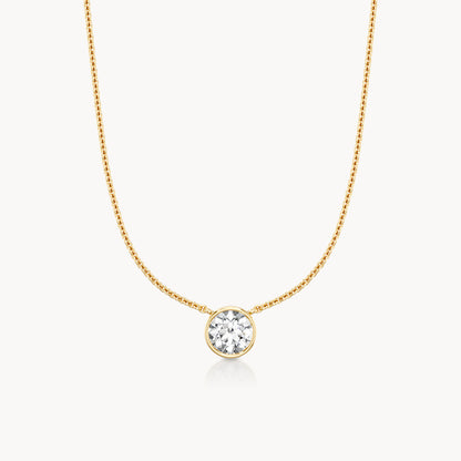 Bezel Halskette Rund