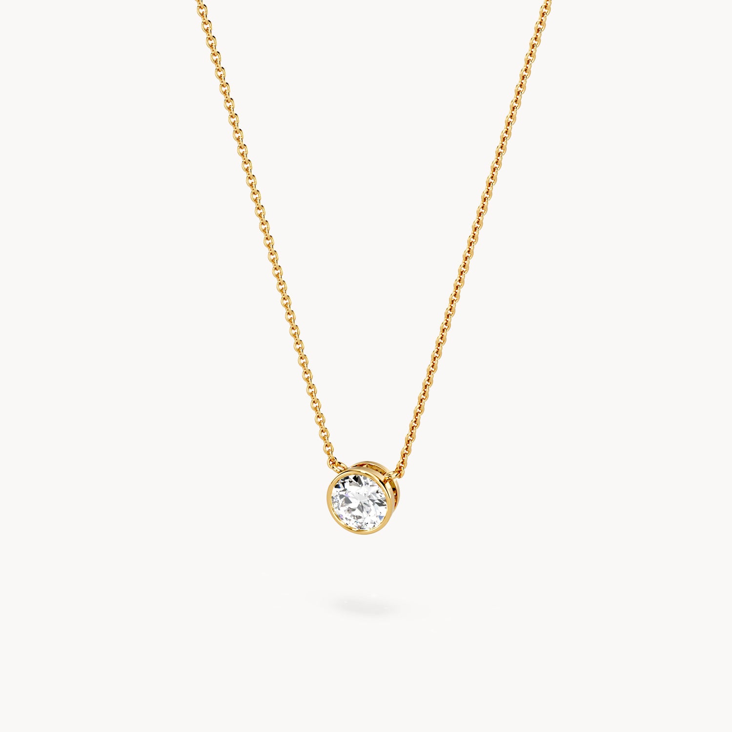 Bezel Halskette Rund