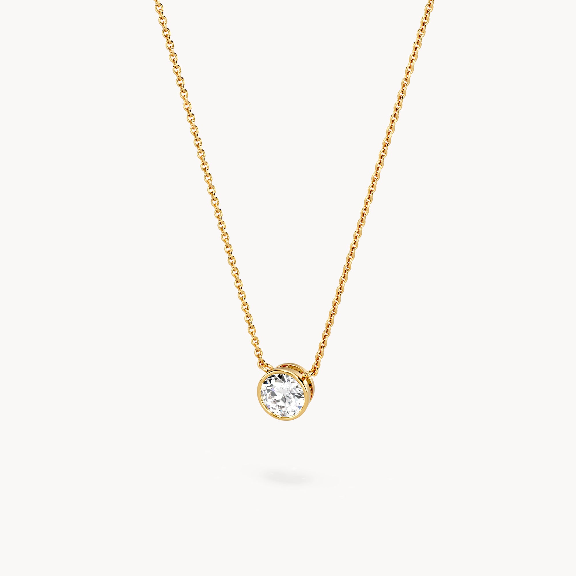 Bezel Halskette Rund