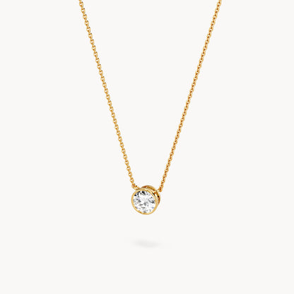 Bezel Halskette Rund
