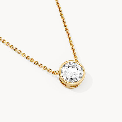 Bezel Halskette Rund