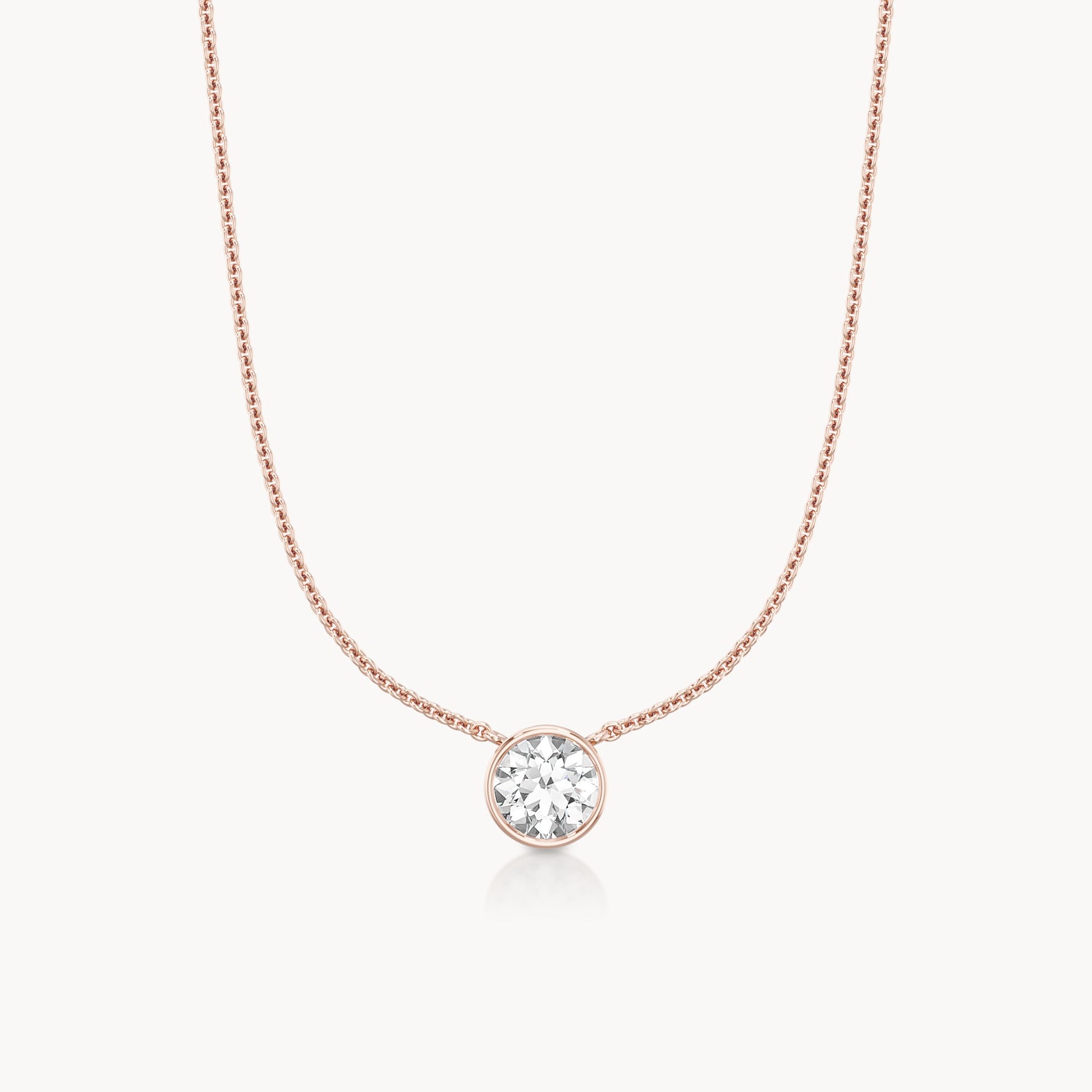 Bezel Halskette Rund