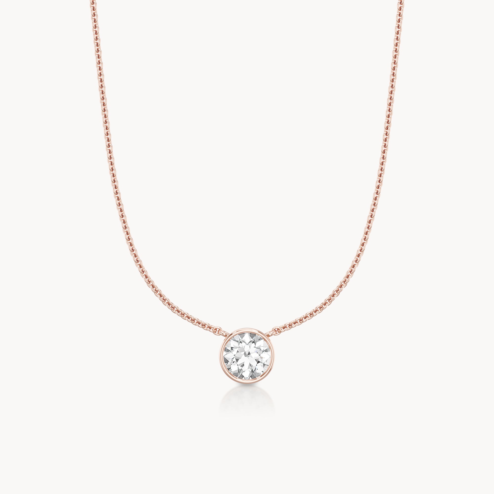 Bezel Halskette Rund