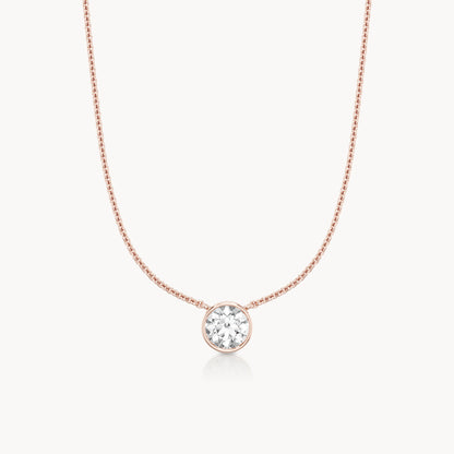 Bezel Halskette Rund