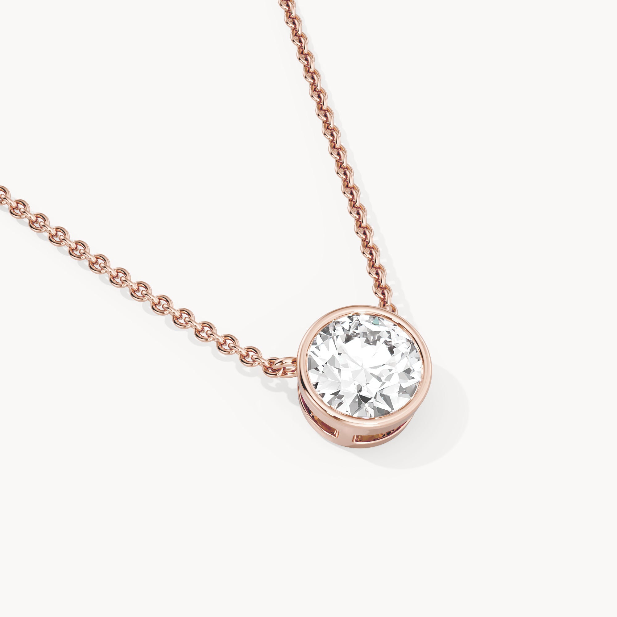 Bezel Halskette Rund
