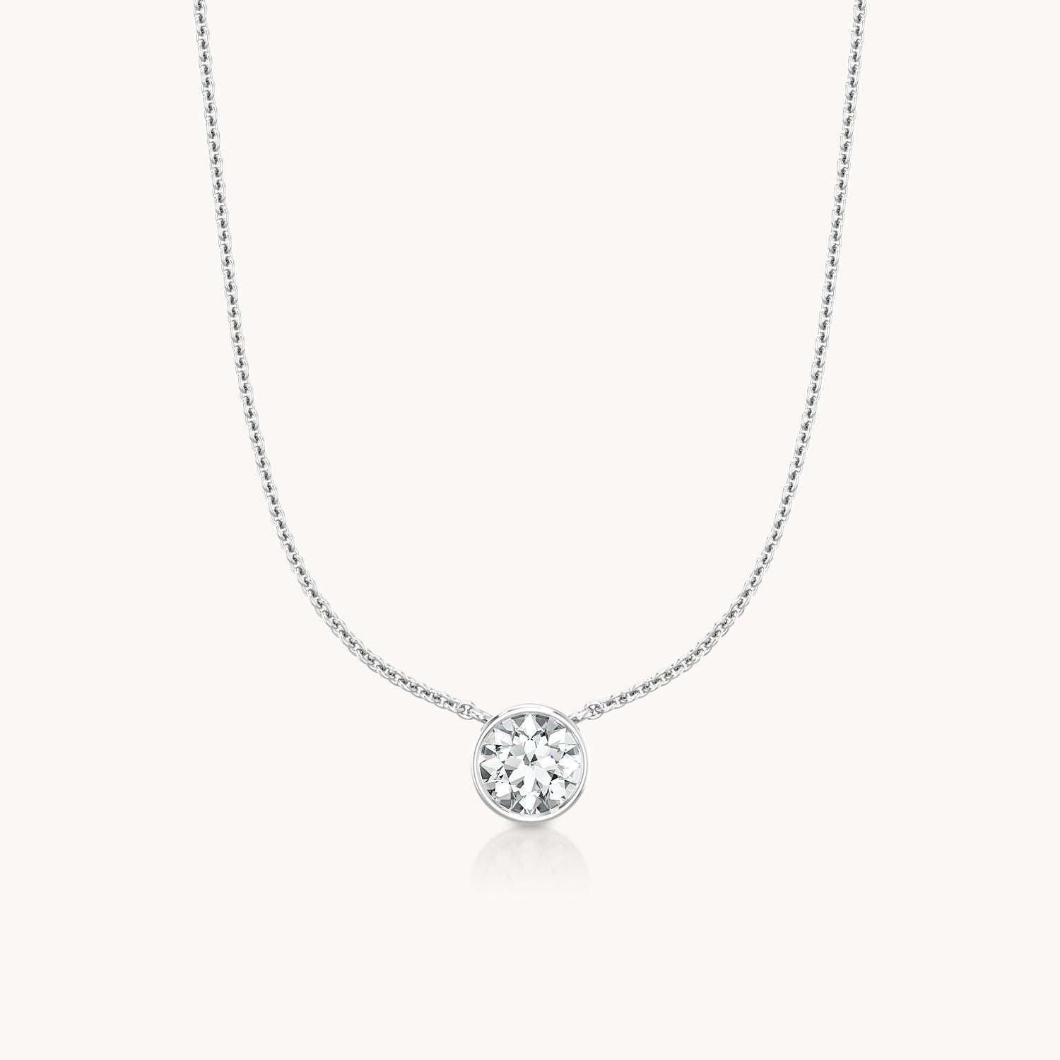 Bezel Halskette Rund
