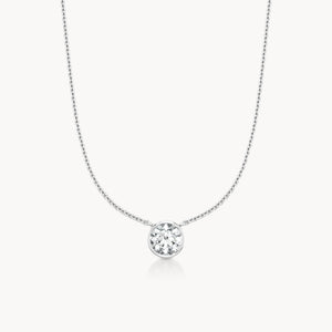 Bezel Halskette Rund
