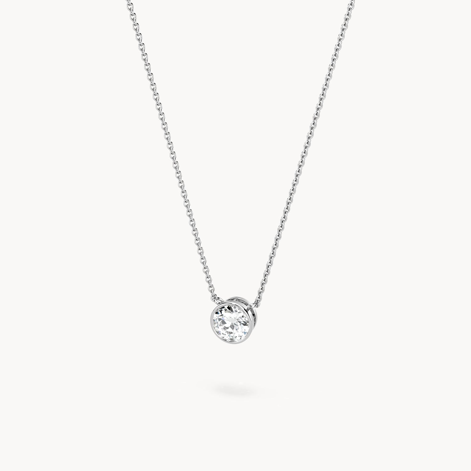 Bezel Halskette Rund