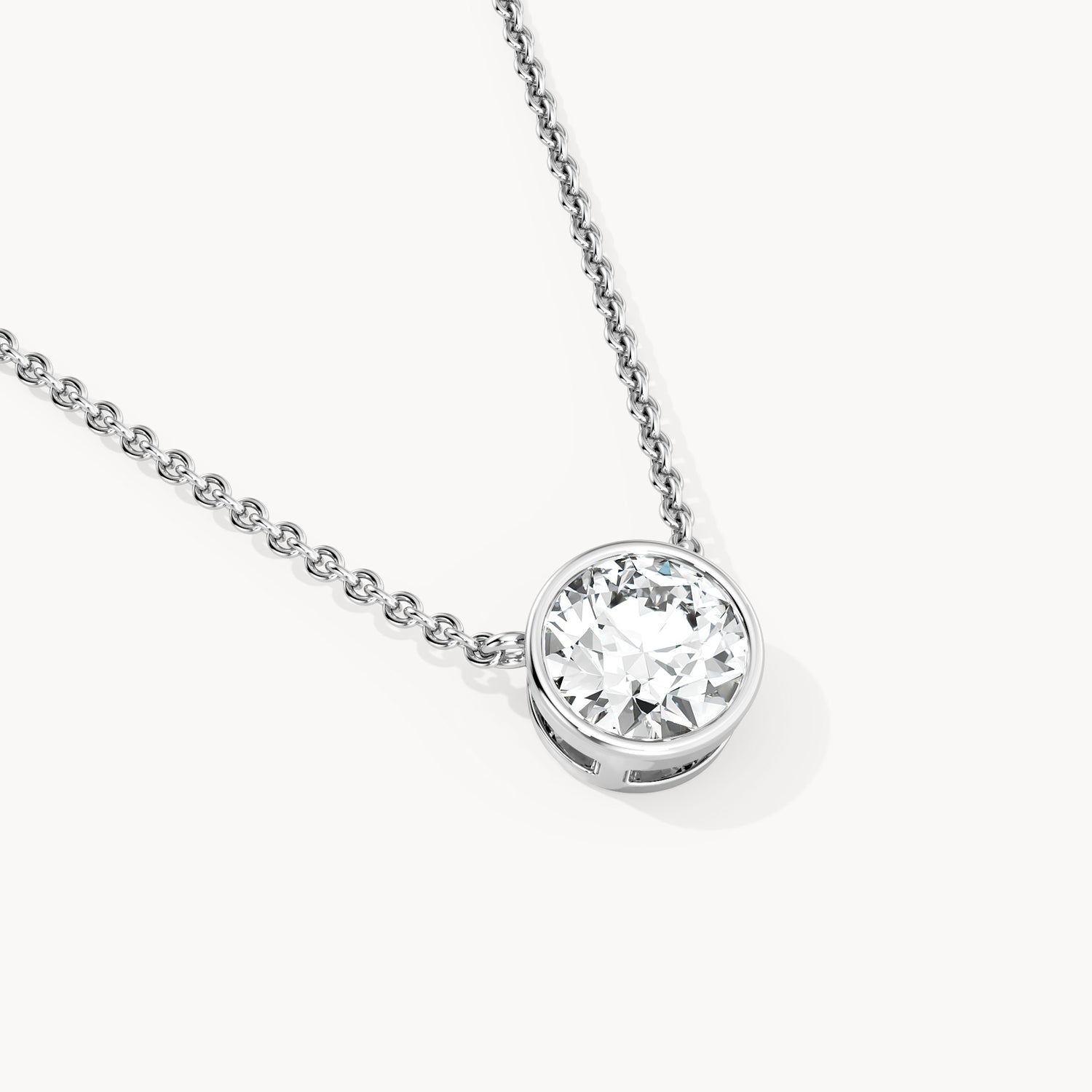 Bezel Halskette Rund