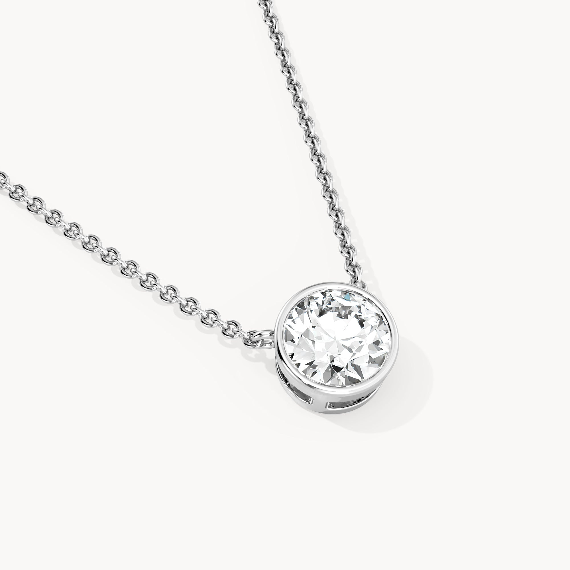 Bezel Halskette Rund