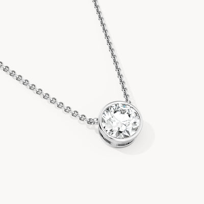 Bezel Halskette Rund