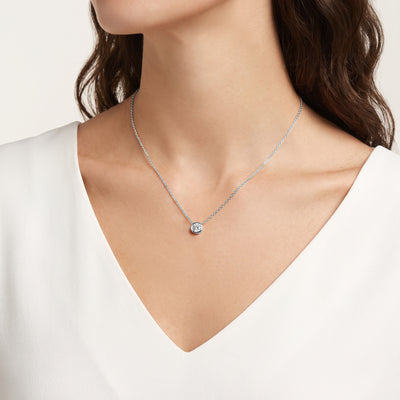 Bezel Halskette Rund
