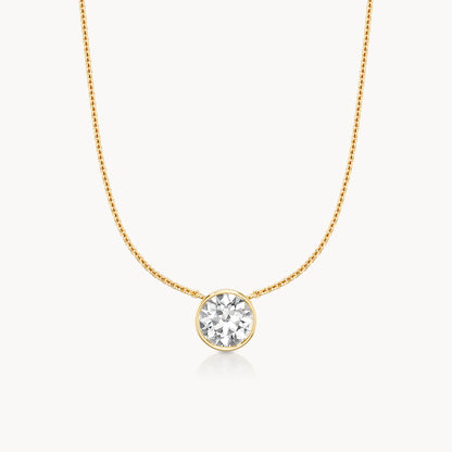 Bezel Halskette Rund