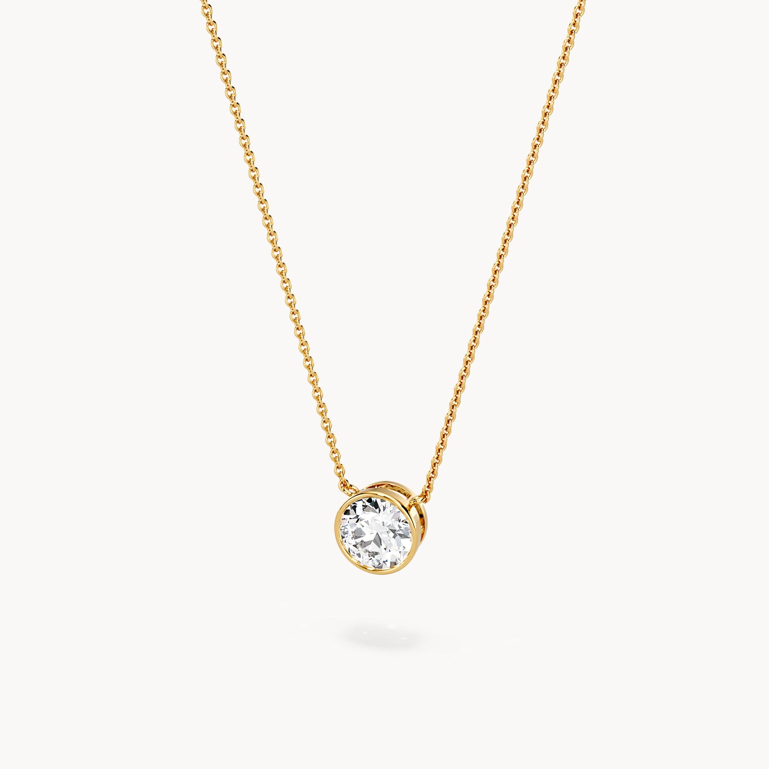 Bezel Halskette Rund