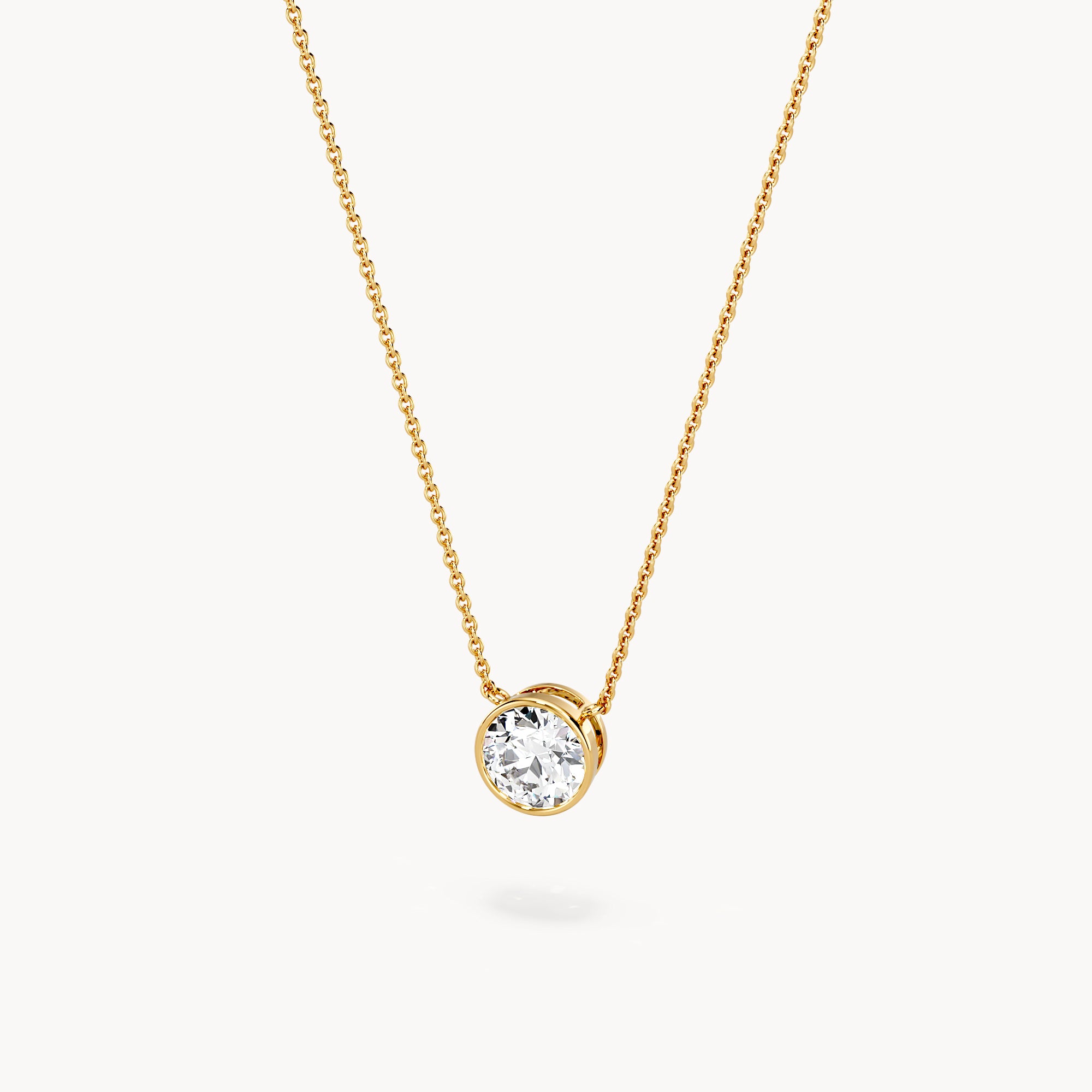 Bezel Halskette Rund