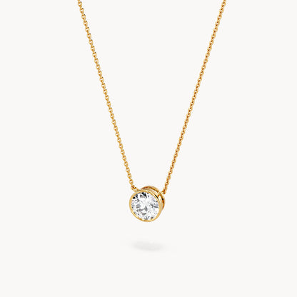Bezel Halskette Rund