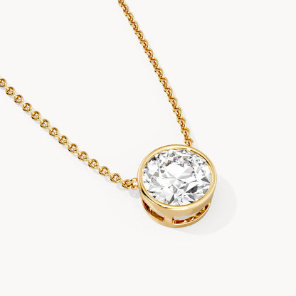Bezel Halskette Rund