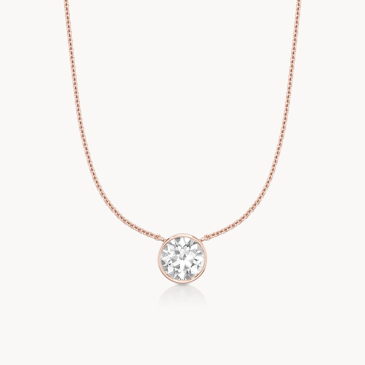 Bezel Halskette Rund