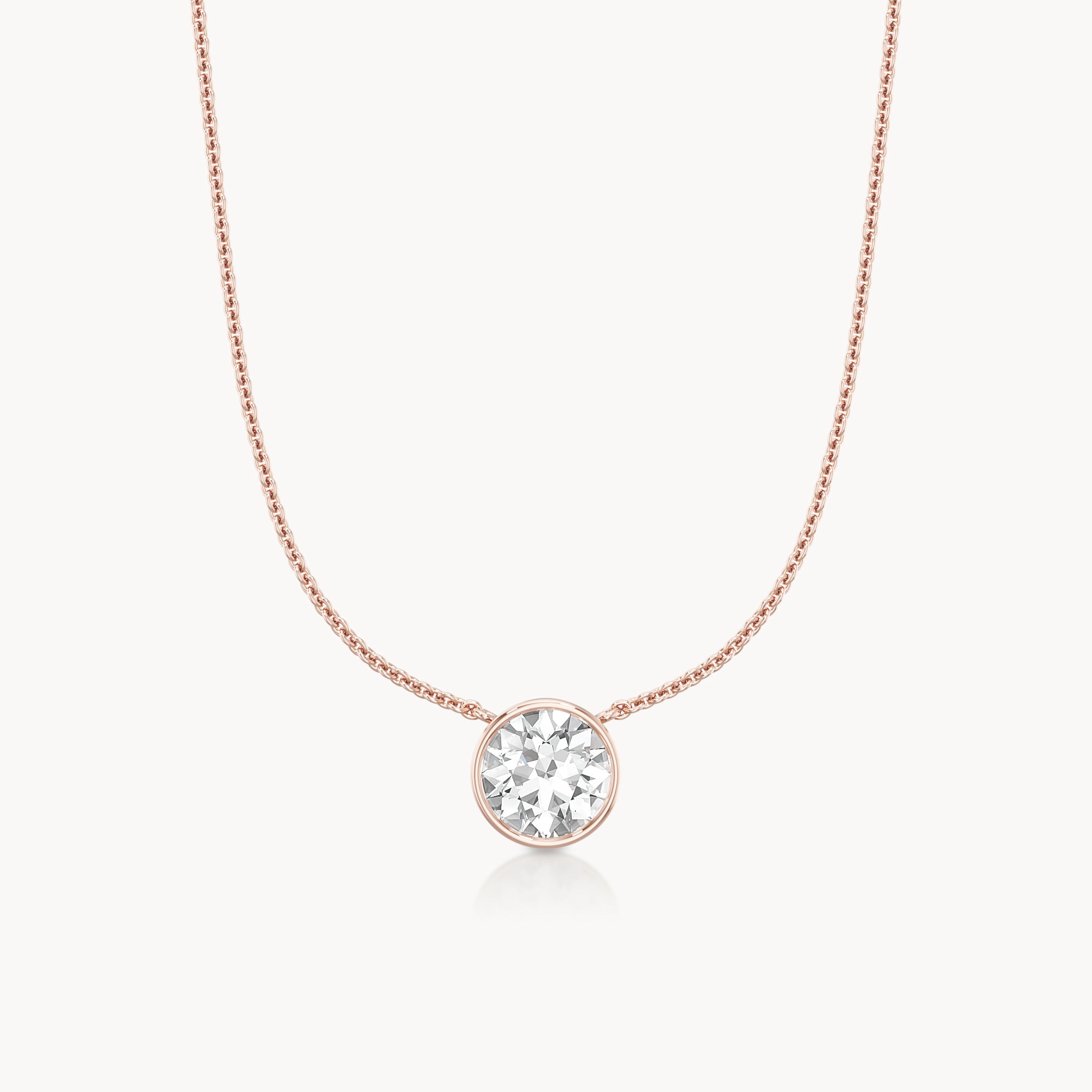 Bezel Halskette Rund