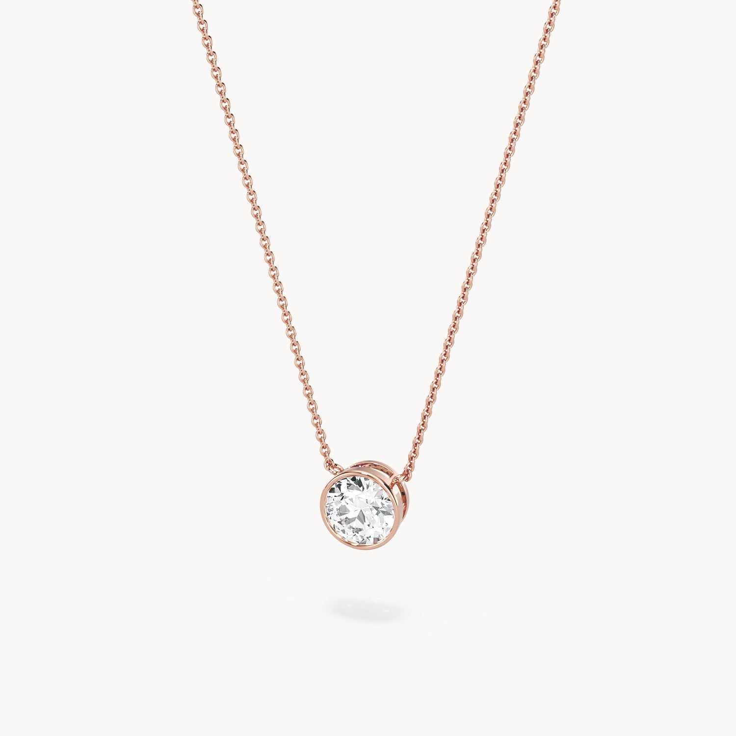 Bezel Halskette Rund