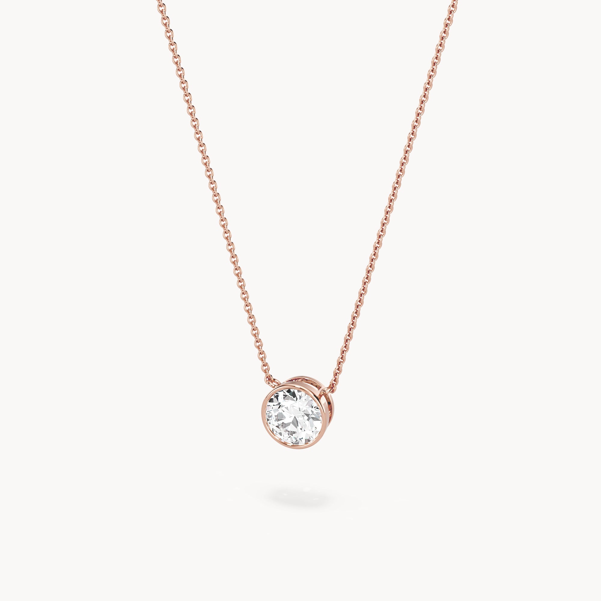 Bezel Halskette Rund