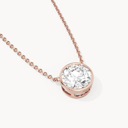 Bezel Halskette Rund