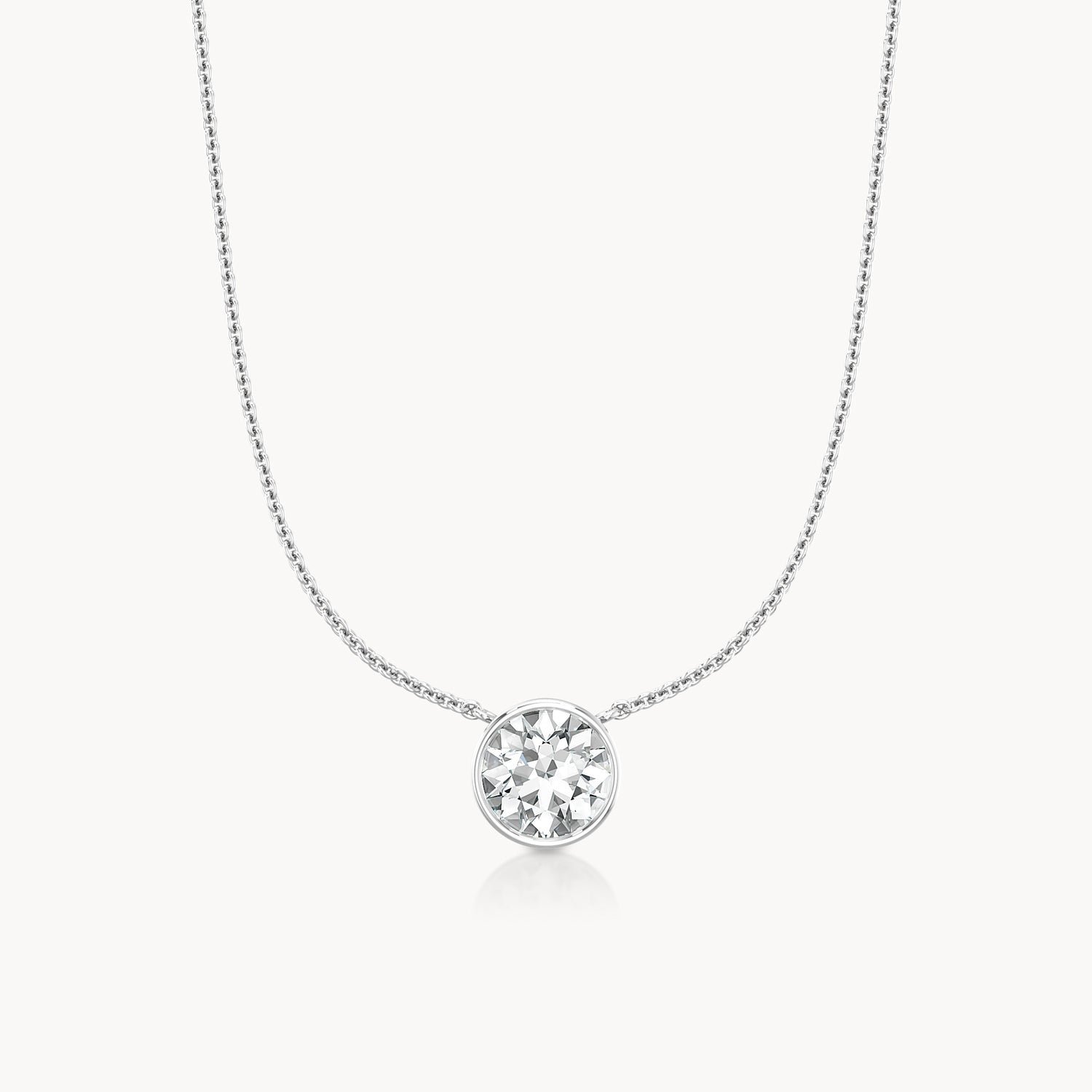 Bezel Halskette Rund