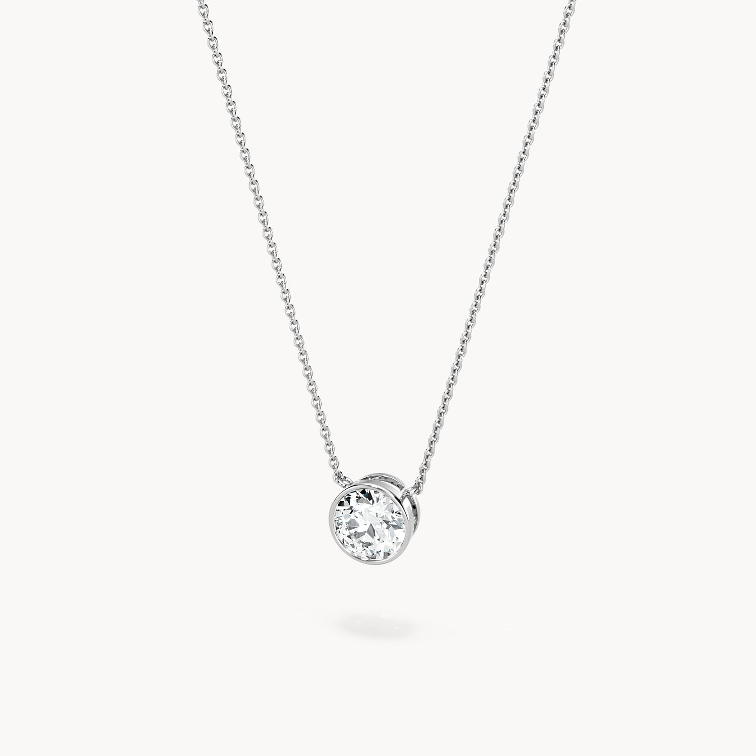 Bezel Halskette Rund