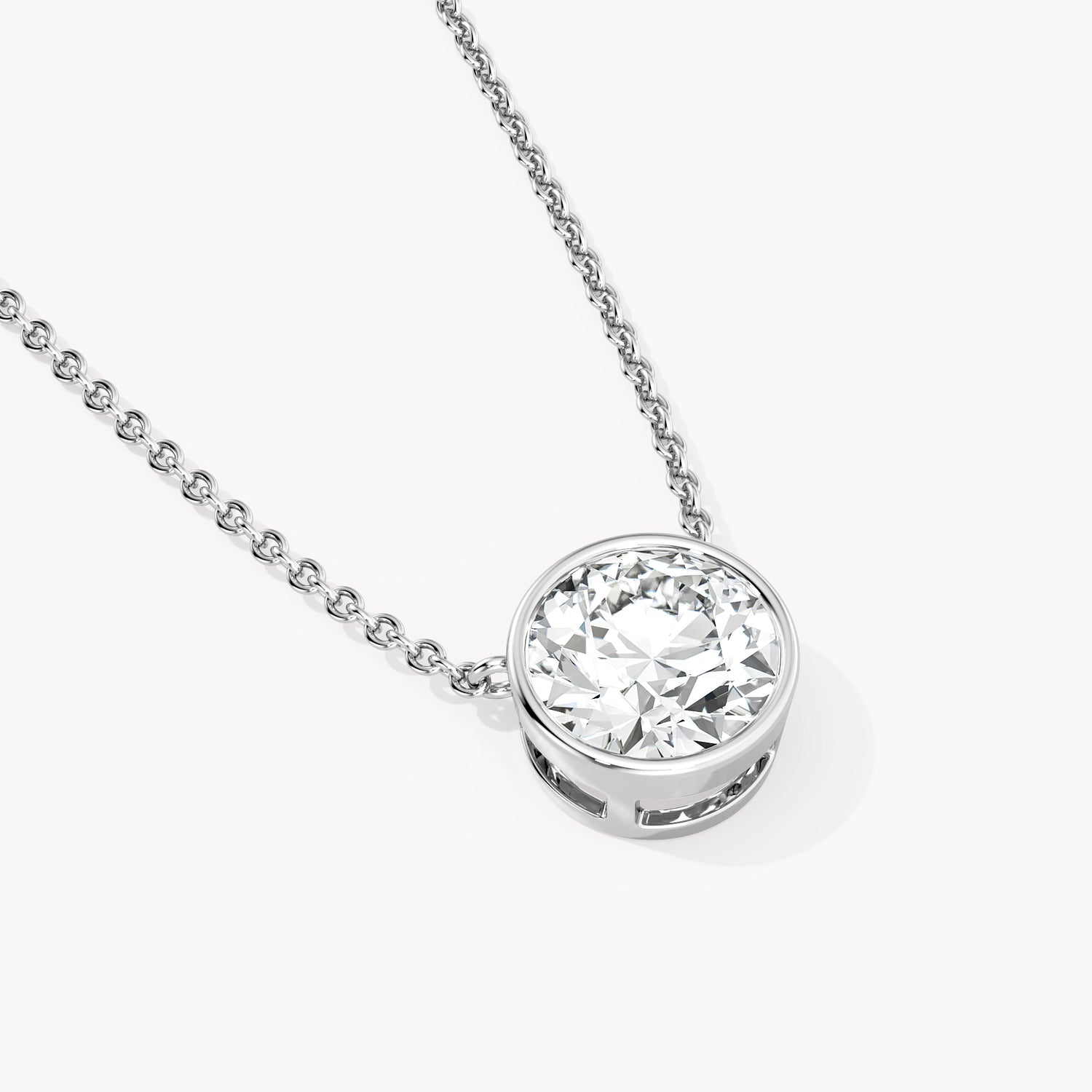 Bezel Halskette Rund
