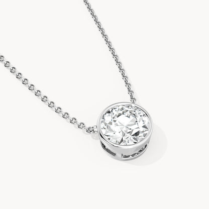 Bezel Halskette Rund