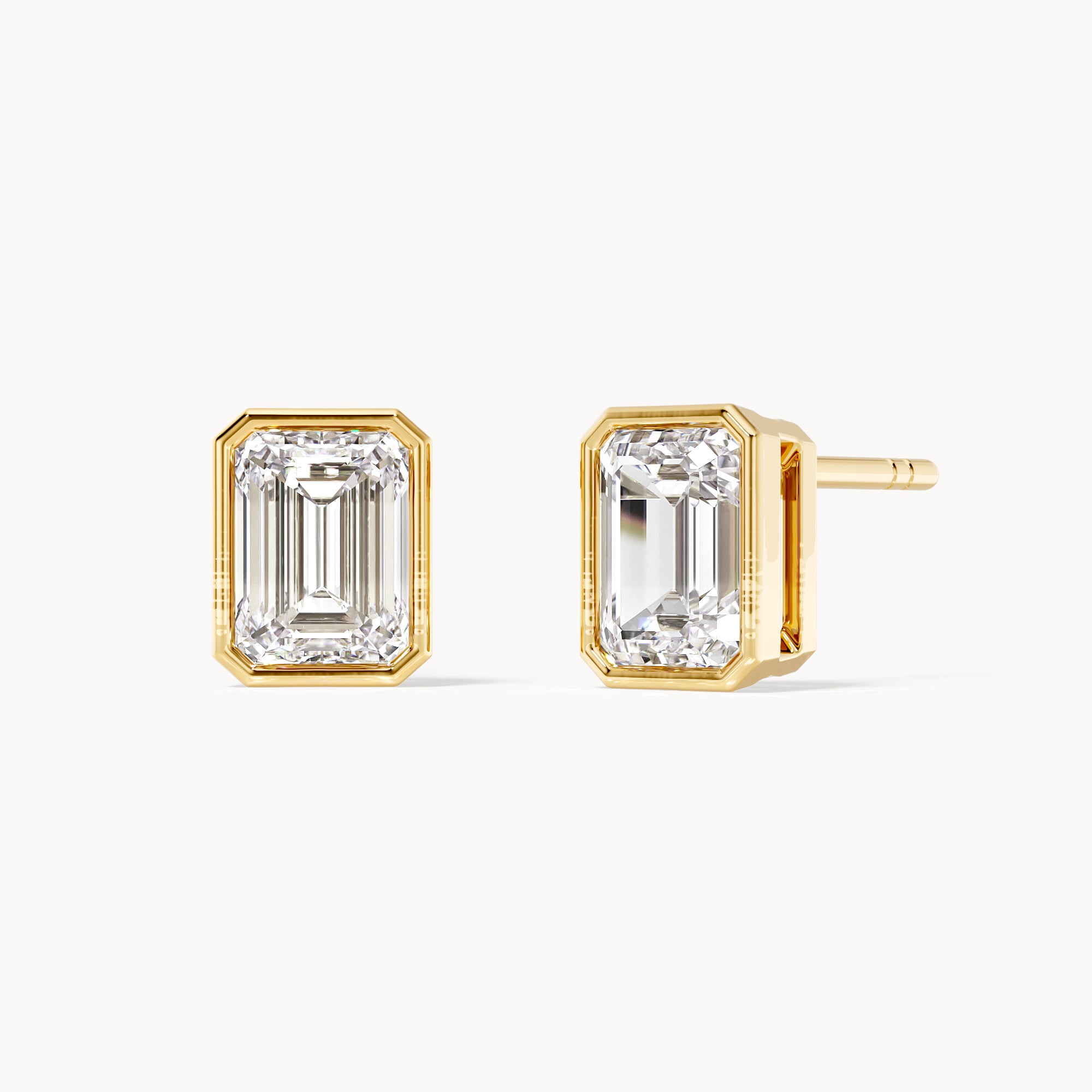 Bezel Ohrstecker Emerald