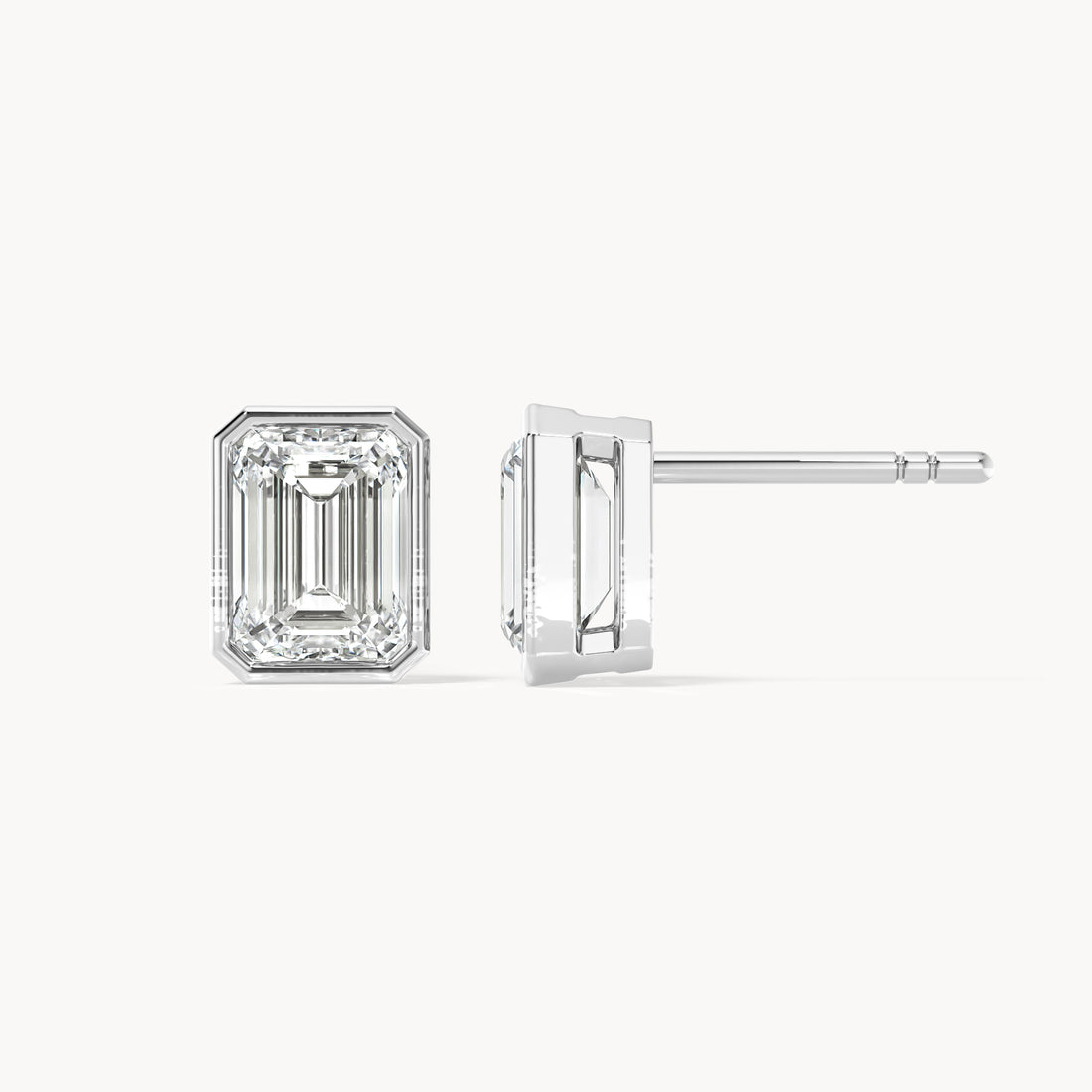 Bezel Ohrstecker Emerald