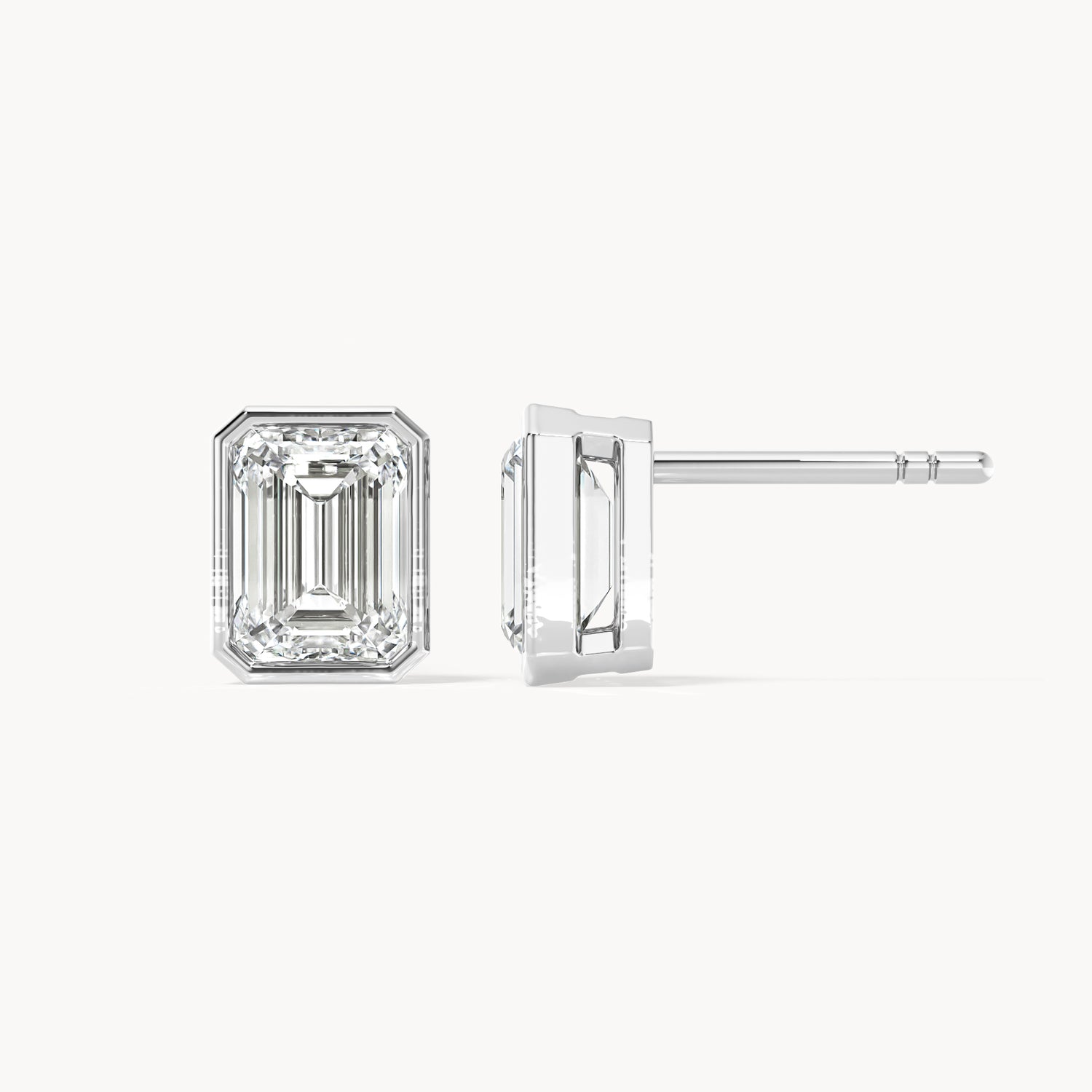 Bezel Ohrstecker Emerald