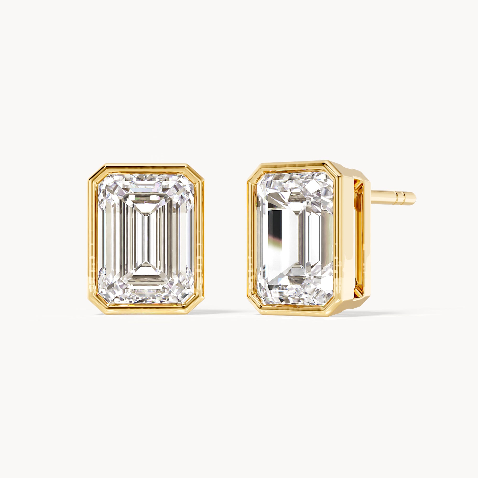 Bezel Ohrstecker Emerald